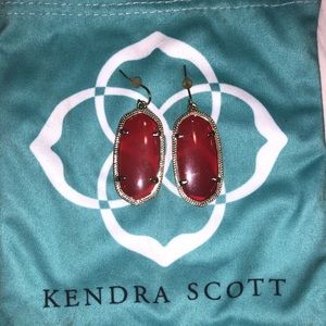 KENDRA SCOTT ORIGINAL RED AND GOLD EARRINGS